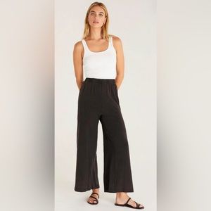 NWT Z Supply Scout Cotton Jersey Pants in Black sz M